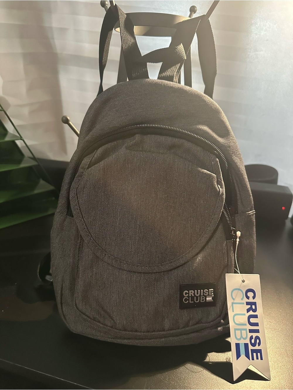 Cruise Club Men's Charcoal Mini Backpack
